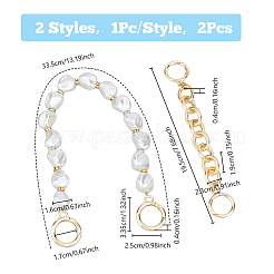 Plastic Pearl Alloy Phone Hand Strap Chains&nbsp;FIND-WH0260-55LG