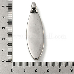 316サージカルステンレスペンダント  アンティークシルバー  花  15.5x8mm  穴：4x6.5mm&nbsp;STAS-Z073-75AS-05