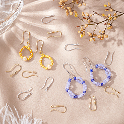 20Pcs 2 Color Brass Earring Hooks&nbsp;KK-PH0002-77