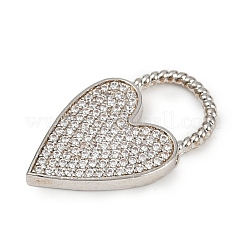 Brass Micro Pave Cubic Zirconia Pendants&nbsp;KK-M322-40P