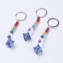 Natural/Synthetic Gemstone Chakra Keychain&nbsp;KEYC-P040-F