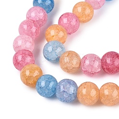 Baking Paint Crackle Glass Beads Strands&nbsp;GLAA-Q106-03A-12