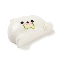 Cute Dog Eat Bone Opaque Resin Decoden Cabochons&nbsp;CRES-Q220-04A-01
