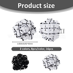 16Pcs 2 Colors Nylon Flower Ornament Accesories&nbsp;DIY-FH0007-90