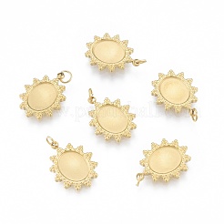 Ion Plating(IP) 304 Stainless Steel Pendant Cabochon Settings&nbsp;STAS-N097-259