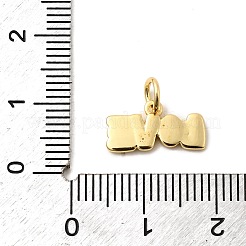 真鍮製エナメルチャーム  長持ちメッキ  鉛フリー＆カドミウムフリー  丸カン付き  言葉の愛のチャーム  18KGP本金メッキ  ラックめっき  古いレース  7.5x14x1.5mm  穴：3.5mm&nbsp;KK-A268-10G-01