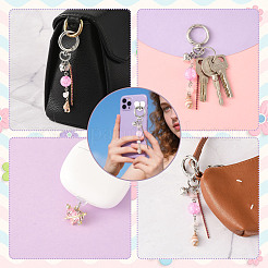 5Pcs Iron Cell Phone Holder Stand & PVC Mobile Dustproof Plugs&nbsp;HJEW-SW00460