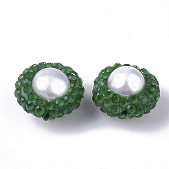 Polymer Clay Rhinestone Beads&nbsp;RB-S055-40C