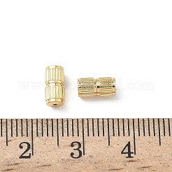 真鍮製ネジ式クラスプ  ニッケルフリー  コラム  18KGP本金メッキ  7.5x4mm  穴：0.7mm&nbsp;KK-Z136-44B-G