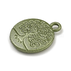 合金ペンダント  スプレー塗装  クリスマス スキーム チャーム  葉  18x15x2.5mm  穴：1.8mm&nbsp;FIND-M037-01M