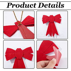10Pcs Christmas PVC Big Bowknot Decorations&nbsp;AJEW-ME0001-68