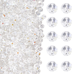 電気メッキガラスビーズセット  ABカラーメッキ  多面カット  ロンデル  透明  6x5mm  穴：1mm  約83~85個/連  38~39cm  1連&nbsp;EGLA-LT0001-06C