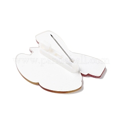 クリスマステーマのアクリルバッジ  鉄ピンブローチ  クリスマス鐘  32x39x2mm&nbsp;JEWB-B010-07