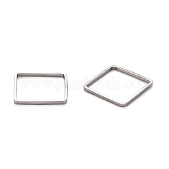 スクエア真鍮製フレームコネクター  ガンメタ色  10x10x1mm&nbsp;EC03010mm-B