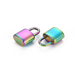 ステンレスペンダント201個  ロック  虹色  13x8x5mm  穴：3x4.5mm&nbsp;STAS-S119-053B-01