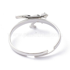 アロイアジャスタブルリングセット  カップルリング  恐竜  プラチナ  2~9mm  内径：17~18mm  2個/セット&nbsp;RJEW-D001-05P