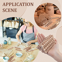10Pcs 10 Styles Wood Rolling Pin&nbsp;AJEW-GF0014-29