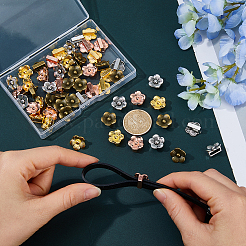 80Pcs 4 Colors Tibetan Style Zinc Alloy Slide Charms&nbsp;FIND-FH0017-85