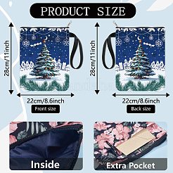 布製ブックカバー  ノートブックラップ  長方形  クリスマスツリー  280x220mm&nbsp;OFST-WH0010-099