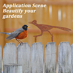 Rusted Iron Bird Sculptures Garden Stakes&nbsp;AJEW-WH20141-13C