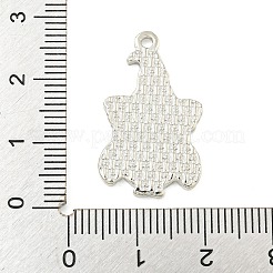 ハロウィンテーマアロイエナメルペンダント  プラチナ  フクロウ  26x15x2mm  穴：1.6mm&nbsp;ENAM-M221-02P-06