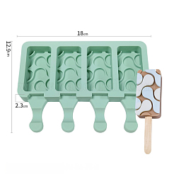 Food Grade DIY Rectangle Ice-cream Silicone Molds&nbsp;DIY-D062-08A
