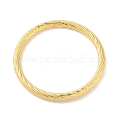 304ステンレススチールツイストリングバングル女性用男性用  18KGP本金メッキ  内径：2-1/2インチ（6.45cm）  6.5mm&nbsp;BJEW-Z064-01G