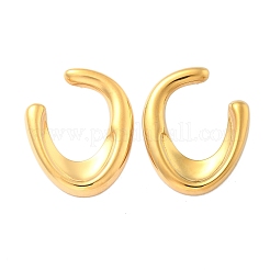 304ステンレススチールスタッドピアス  U字型  ゴールドカラー  41x34mm&nbsp;EJEW-D319-03G