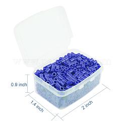 子供用1箱5mmメルティビーズpediyヒューズビーズリフィル  チューブ  ミディアムブルー  5x5mm  穴：3mm  約500個/箱&nbsp;DIY-X0047-08-B