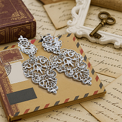 6Pairs 3 Colors Alloy Dangle Stud Earrings for Women&nbsp;EJEW-HY0001-16