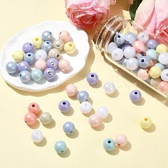 100Pcs Spray Painted Resin Beads&nbsp;RESI-CJ0005-04
