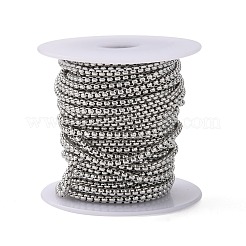 Tarnish Resistant 304 Stainless Steel Box Chains&nbsp;CHS-K001-37B
