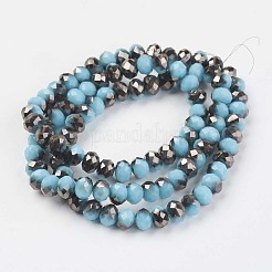 Electroplate Opaque Glass Beads Strands&nbsp;EGLA-A034-P6mm-P13