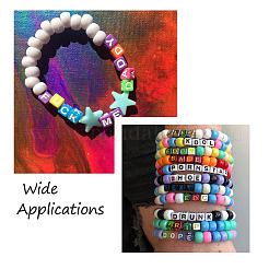 Mixed Color Acrylic Enamel Beads&nbsp;SACR-TA0001-08