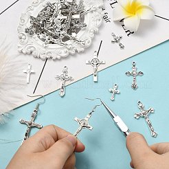 100Pcs 10 Styles Tibetan Style Alloy Pendants&nbsp;FIND-CJ0005-03