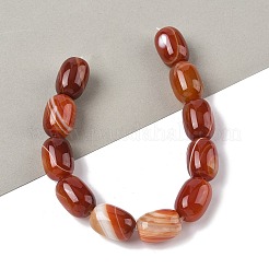 Natural Banded Agate/Striped Agate(Dyed & Heated) Beads Strands&nbsp;G-H324-01G