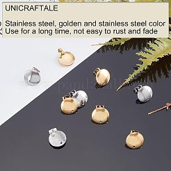 40Pcs 2 Colors 304 Stainless Steel Stud Earring Findings&nbsp;STAS-UN0022-86