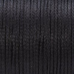 平らなワックス糸ストリング  マイクロマクラメコード  革縫い用  ブラック  0.8mm  約109.36ヤード（100m）/ロール&nbsp;X-YC-P003-A10