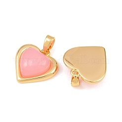 Brass & Resin Pendants&nbsp;KK-CBABC34-01G-01