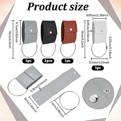 5Pcs 4 Colors PU Leather Towel Hook&nbsp;AJEW-NB0008-76