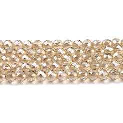 Transparent Electroplate Glass Beads Strands&nbsp;X1-GLAA-H021-01B-PL02