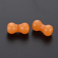 模造ゼリーアクリルビーズ  骨の形  ダークオレンジ  9x17.5x8.5mm  穴：1.8mm  約600個/500g&nbsp;MACR-S373-96-E05