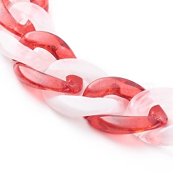 Two Tone Transparent Acrylic Curb Chain Mobile Straps&nbsp;HJEW-JM00453-01