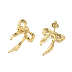 304 Stainless Steel Bowknot Stud Earrings for Women&nbsp;EJEW-U020-20G