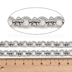 304ステンレス鋼ツイストリングリンクチェーン  溶接されていない  ステンレス鋼色  8x7.5~8x1.5~4mm&nbsp;CHS-P025-04B-P