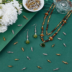 120Pcs 10 Styles Tibetan Style Zinc Alloy Gourd Shaped Connector Charms&nbsp;FIND-PH0038-29