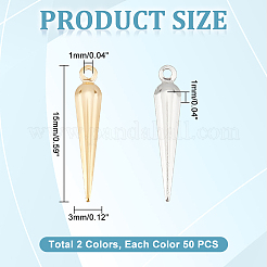 100Pcs 2 Colors Brass Pendant&nbsp;KK-UN0001-35