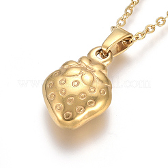 304 Stainless Steel Pendant Necklaces&nbsp;NJEW-F275-31G