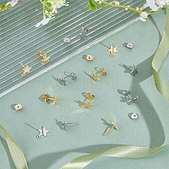 80Pcs 304 Stainless Steel Stud Earring Findings&nbsp;STAS-ME0001-32