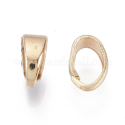 真鍮製バチカン  ニッケルフリー  18KGP本金メッキ  6x4x3mm  穴：5x3mm&nbsp;KK-N231-71-NF